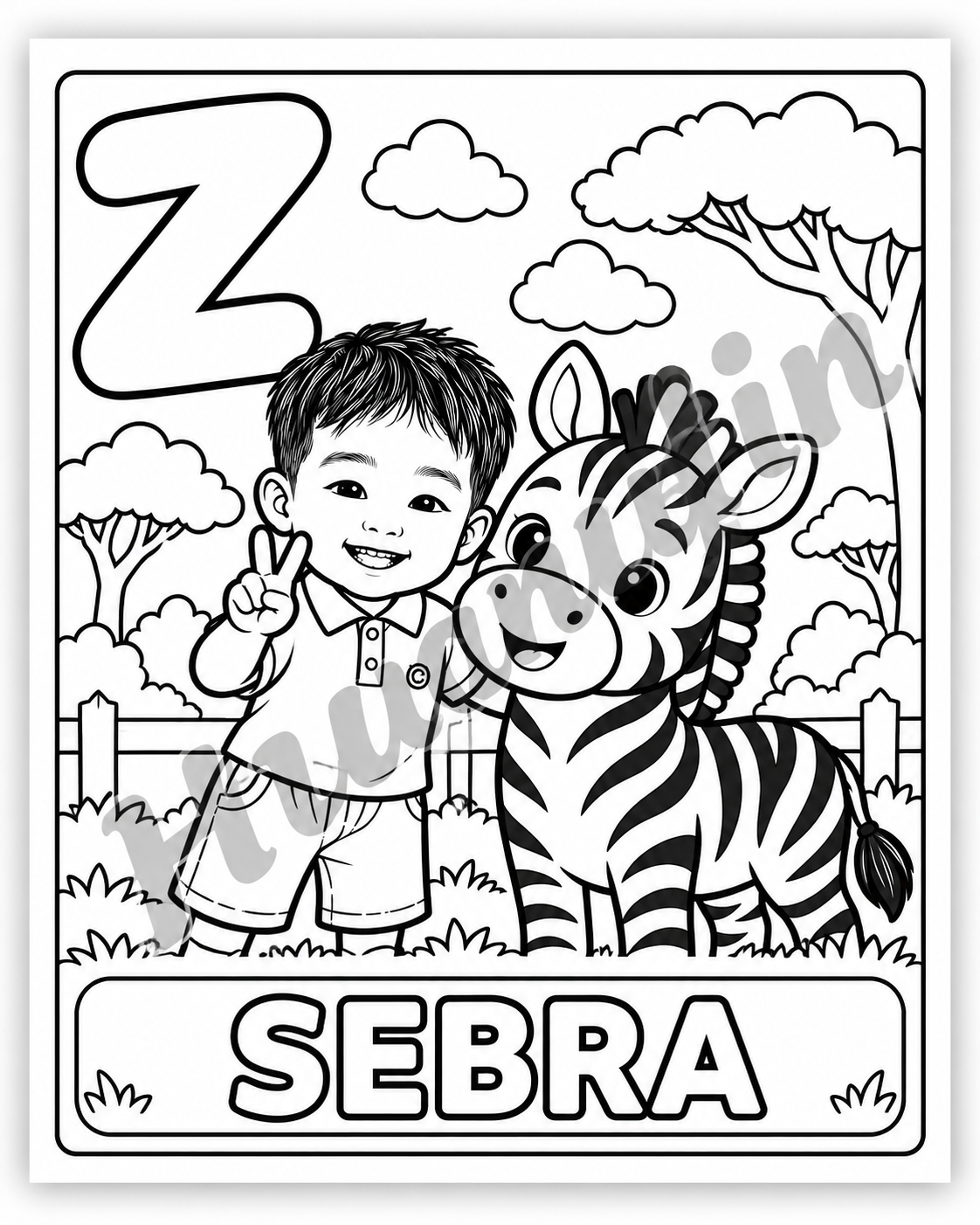 Jin & Hwan Hee's Alphabet – Bisaya/Cebuano Colouring Book - Image 4